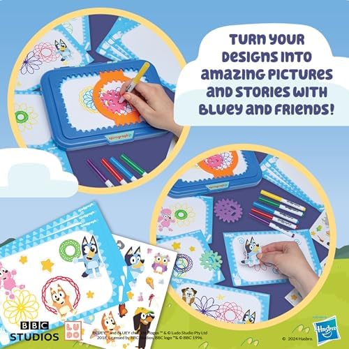 Spirograph Jr Bluey Toys Toddler Arts and Crafts for Kids Drawing Kit - Image 3