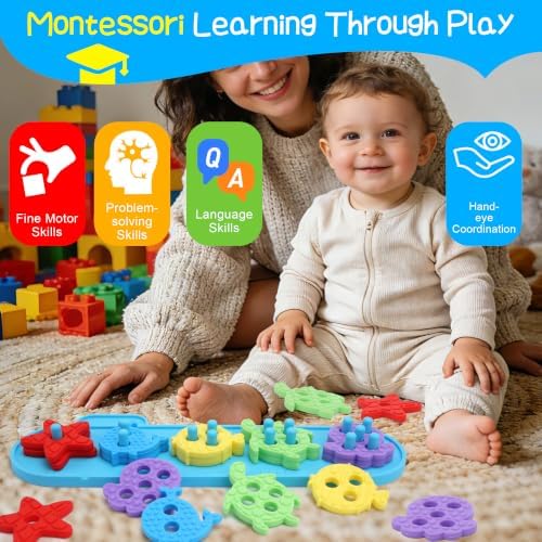 Montessori Sensory Stacking Sorting Toys for Toddlers 1-3 - Image 6