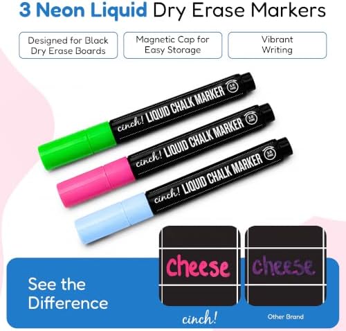 Magnetic Dry Erase Chore Chart for Adults & Kids, 17" x 12" - Black - Image 4