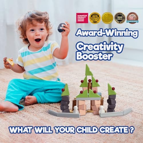 Taksa Toys Creative Unique Building Stem Toys for Kids Ages 4 5 6 7+ Educational Blocks Resources for Learning, Open-Ended Montessori Toys for Girls Boys Fine Motor Skills, Reggio Emilia Toys 72 Pcs - Image 3