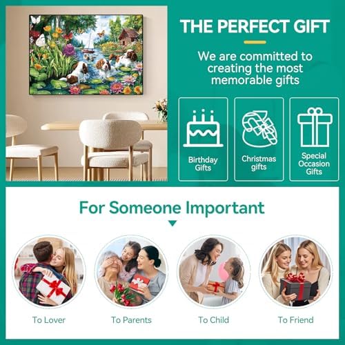 300 Piece Puzzles for Adults&Kids Large Piece, Summer Elderly Jigsaw Puzzles 300 Pieces – Dog Water Fun, Unique Artwork Perfection Game, Family Entertainment & Gift for Seniors(20.5" x 15") - Image 6