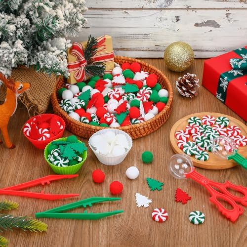 Christmas Sensory Bin,241 Pcs Christmas Sensory Bin Fillers Items - Image 4