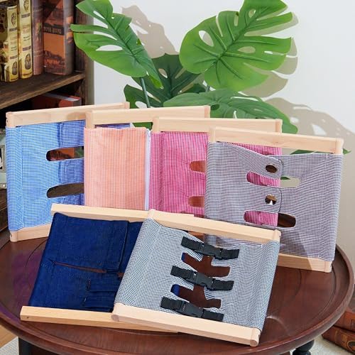 Montessori Dressing Frames Set with Stand- 6 Toddler-Friendly Practical Life Frames & Cabinet, Solid Beechwood Fine Motor Skills Toys for Kids Ages 3+, Preschool & Homeschool - Image 5