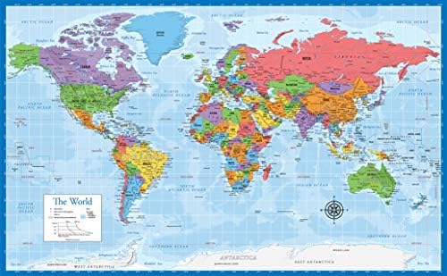 2 Pack - USA Map for Kids + Blue Ocean World Map (LAMINATED, 18" x 29") - Image 5