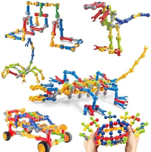 KUTOI Stem Building Blocks Set - 167 Pcs With Wheels - Ideal for 5 Year Old Boys and Girls - Educational and Creative Building Games - Image 2