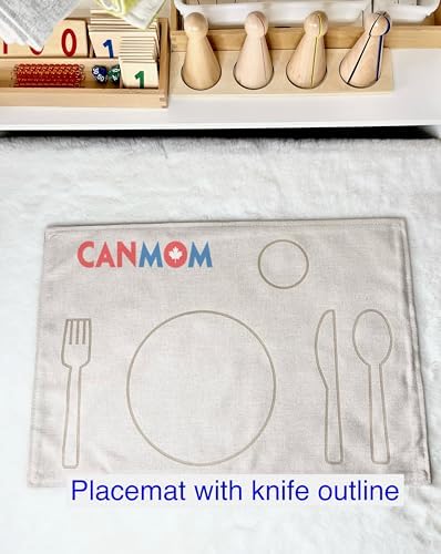 Montessori 100% Cotton Placemat & Napkin Set – Machine Washable Table Setting Mat for Kids, Handmade Practical Life Learning Tool - Image 5