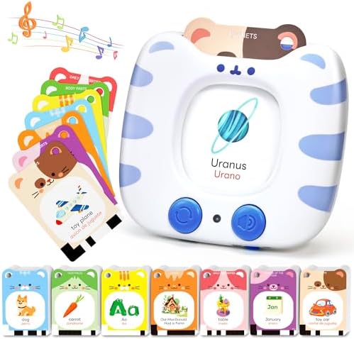 JoyCat Spanish & English Bilingual Talking Flash Cards for Toddlers 1-5 by JOYCAT