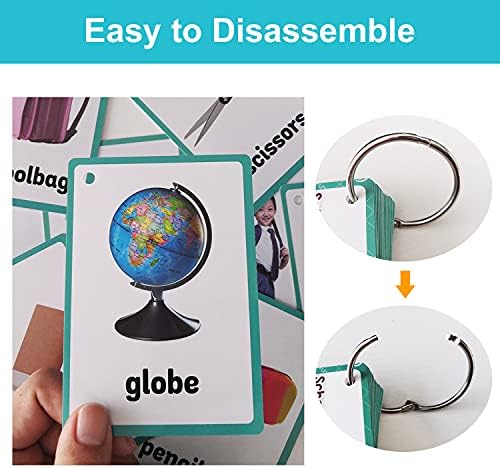 Lilias School and Classroom Flash Cards, Toddler Learning Toys, Preschool Learning Toys, Homeschool Supplies, Learning Supplies for Kindergarten, 4.3 X 3.14 Inch, 21 Cards in Set,WC024 - Image 3