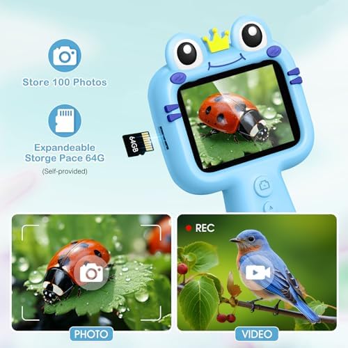 Toy Borescope Camera for Kids - STEM Science Educational Toy for 4 5 6 7 8 9 10 Years Old Kids Birthday Gift, 2.4‘’ Kid Scope Camera for Outdoor Adventures & Nature Discovery (Blue) - Image 4