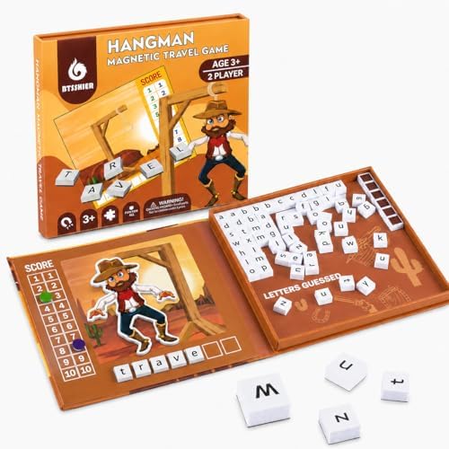 TRAVOFUN Magnetic Hangman Game | Travel Games for Kids Ages 4-8 by TRAVOFUN