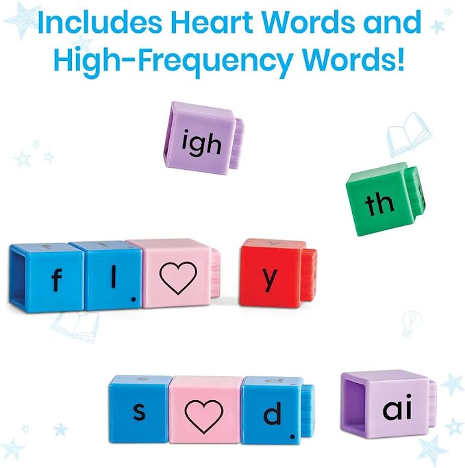 hand2mind Reading Rods Building Sight Words, Word Building Activities, Letter Blocks, Sight Words Kindergarten, CVC Words Spelling Toys, Reading Tools for Kids, Science of Reading Manipulatives - Image 5