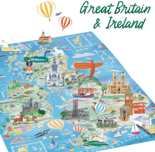 bopster 1000 Piece Jigsaw Puzzle for Adults & Teens | Great British Isles & Ireland Map Puzzle | Premium 1000pc Puzzle | Giftable UK Souvenir - Image 2