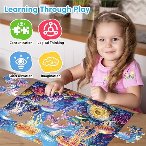 4 Pack 100 Piece Puzzles for Kids Ages 4-8 - Image 5