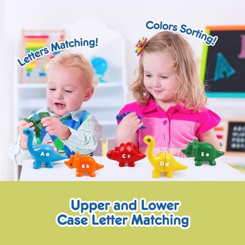 26pcs Alphabet Dinosaurs Matching Toy, Toddlers ABC Learning Dinosaurs - Image 4