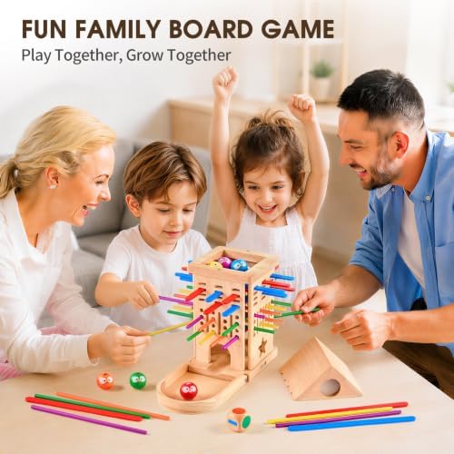 Wooden Stick Pulling Balance Game for Kids Ages 3-8 - Image 3