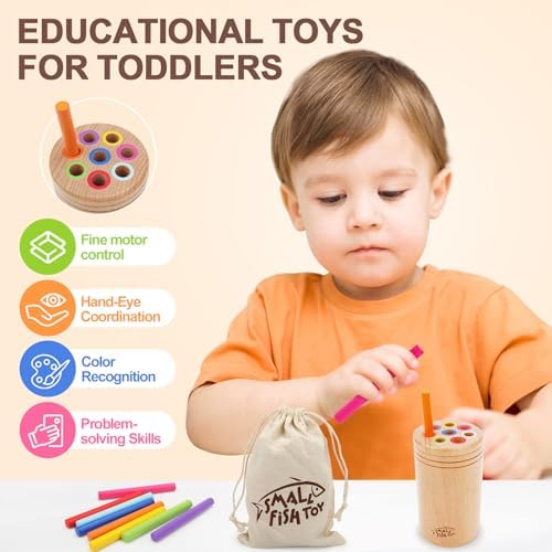 Montessori Toys for Toddlers 1-3 Wooden Fine Motor Learning Preschool Toys - Image 2