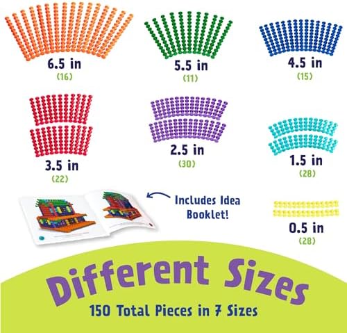 POPULAR PLAYTHINGS Playstix Construction Toy Set, 150 Piece Kit - Image 5