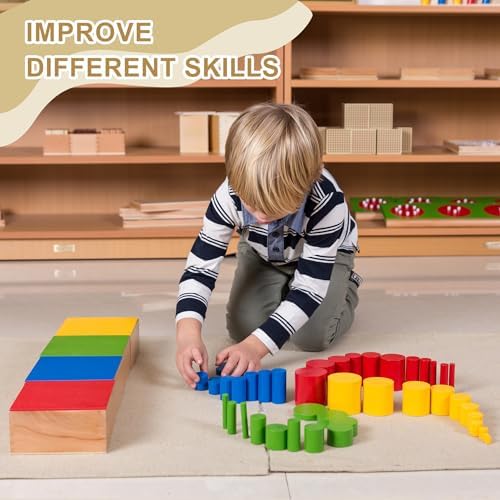 MONTESSORI OUTLET Knobless Cylinders (Set of 4) for 3-6 Years Montessori Education at School and Home - Image 5
