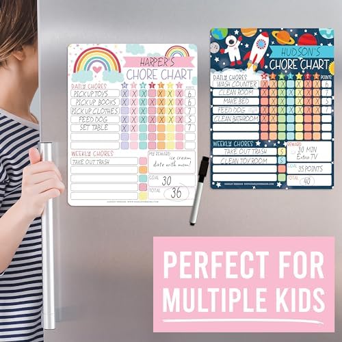Magnetic Chore Chart for Kids Dry Erase Reward Chart for Home and Classroom - Image 3