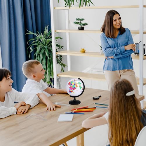 Alipis Diy Blank Globe Coloring Model, Erasable Interactive Globe for Kids, Desktop Prop for Geography Learning And Decoration, Portable Unpainted Ornament, 5. 57 Inch - Image 6