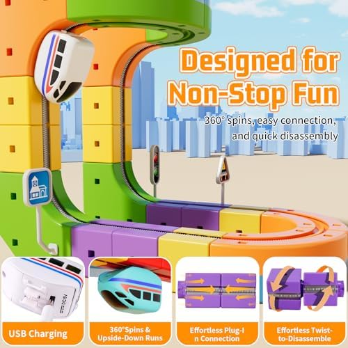 32 pcs KlickRail Electric Train Set Race Track for 3 4 5 6 7 8 Years Old - Image 3