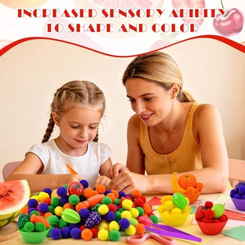 134 Pcs Farm Sensory Bin Filler Fruits Food Counting Sorting Sensory Bin Items Fine Motor Vegetable Counts for Easter Day Spring Summer Sorting Counting Decor (Farmer) - Image 6