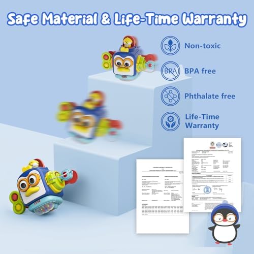 OSIMILY Toys for 1 Year Old Boy, Busy Cube Montessori Toys for 1+ Year Old,Sensory Toys for Toddlers 1-3,Fine Motor Skills Educational Toys,Birthday Gift for Baby Aged 6, 9, 10, 12, 18 Months - Image 5