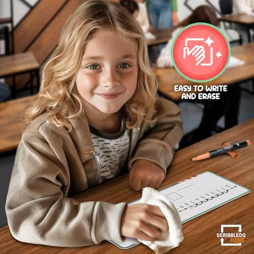 Scribbledo Dry Erase Number Line for Students Grades K2-K3, 10 Pack Double-Sided 0-20 and Open Number Line Layouts for Hands-On Elementary Math Practice, Classroom, Homeschool and Tutoring 4x12 Inch - Image 6
