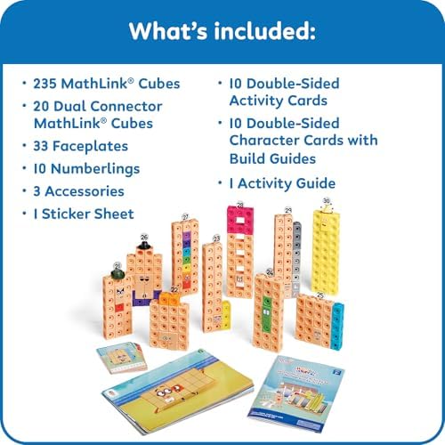 hand2mind MathLink Cubes Numberblocks 21-30 Activity Set, Ages 3+ - Image 2