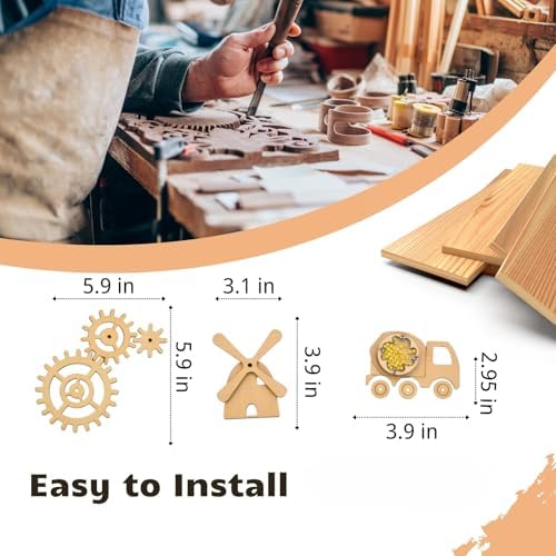 Wooden Busy Board DIY Parts Set - DIY Materials for Parents - Sensory Board Accessories -Wooden Activity Parts - Montessori Educational Items - Sensory Wall Material Kit- Zipper - Image 2