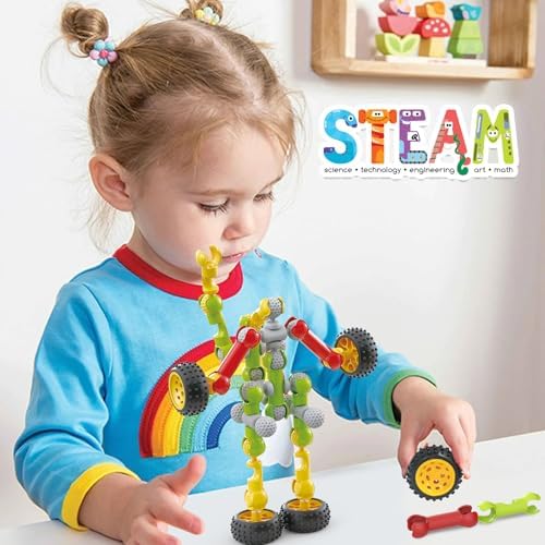 Huaker STEM Building Toys for 3 4 5 6 7 8 Year Old Boys Girls Birthday Gift - Image 4