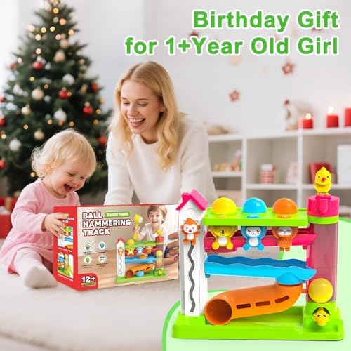 VOILBTOY Musical Toy for 1-2 Year Old Girls,Educational Toys,Ball Drop Toy with English & Spanish,Fine Motor Toys for Kids 1-3,Birthday Gift for 1+ Year Old boy (Green) - Image 7