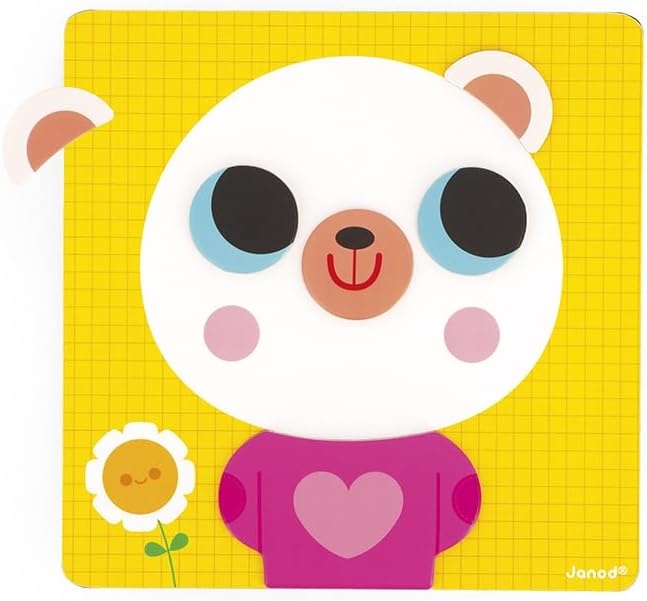 Janod - Emotions Bear Magnetic Game - Sustainable Materials by Janod