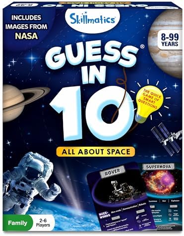 Skillmatics Guess in 10 – NASA Space, Educational Card Game, Gift for Kids by Skillmatics