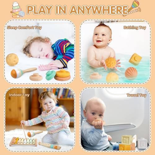 6-in-1 Montessori Baby Toy Set with Musical Instruments Toddler Baby Gift - Image 6