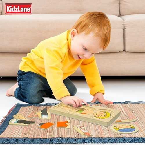 Kidzlane Boy Wooden My Body Puzzle for Toddlers & Kids - 29 Piece Boys Anatomy Puzzle Kid Play Set - Anatomy for Kids, Skeleton Toys for Children Ages 3 Plus - Image 6
