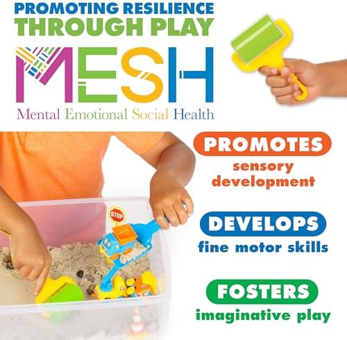 Creativity for Kids Sensory Bin: Construction Zone Playset - Preschool Learning Activities, Excavator Toys for Boys Ages 3-5+, Outdoor Toys and Gifts for Kids - Image 4