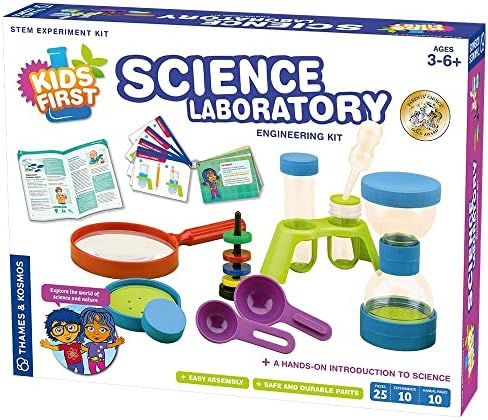 Thames & Kosmos Kids First Science Laboratory STEM Experiment Kit for Preschoolers, Young Learners Ages 3+ | Includes Durable, Colorful, Plastic Scientific Tools for a Hands-on Learning Experience by Unknown