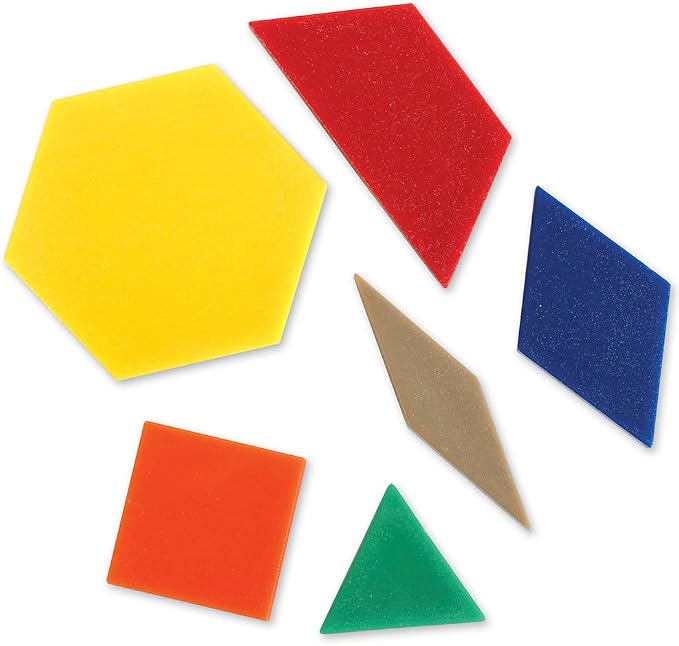 Learning Resources Pattern Blocks Smart Pack, Developmental Toy, Shapes, Patterns, 50 Pieces (Pack of 2) - Image 2