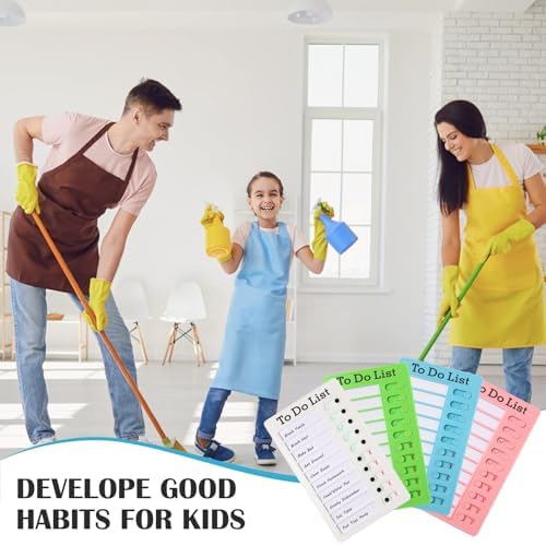 Aleric 4 Pcs Chores Chart for Kids, Daily Routine Chore Chart for Kids, Visual Schedule for Kids Chore Charts, Chore Board, RV Checklist, Sliding Planning Board to Do List ADHD Tools for Multiple Kids - Image 6