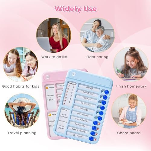 2 Pack Chore Chart for Kids Multiple Kids, Magnetic Checklist Board Slider - Image 6