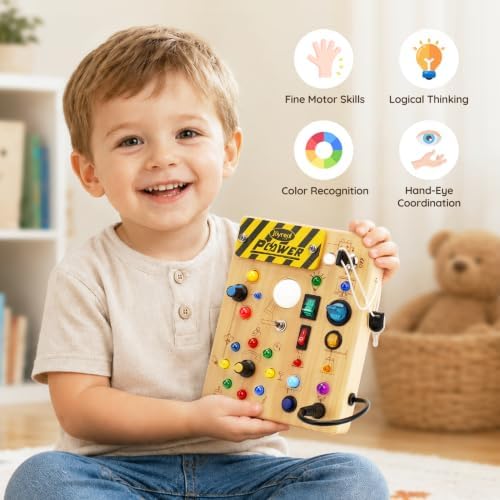 Joyreal Busy Board for Toddlers - Montessori Toys for 1 2 3 Year Old - Image 4