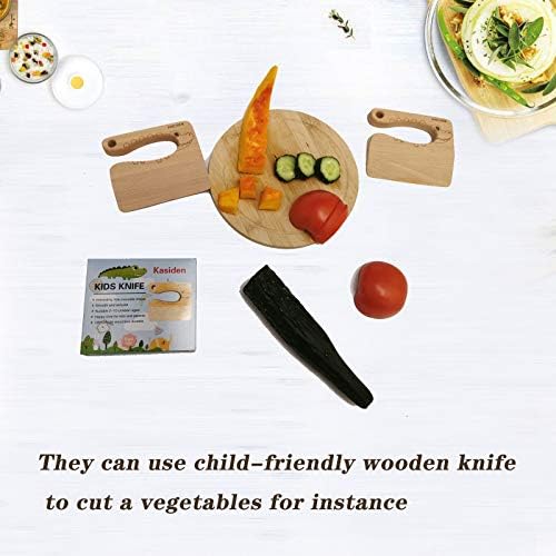 Wooden Kids Knife for Cooking,Kid Safe Knives,Kitchen Toy,Chopper,Vegetable and Fruit Cutter (For 2-8 Years Old) - Image 6