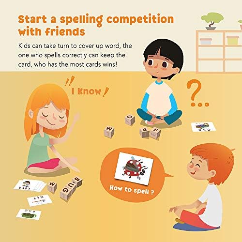 Coogam Spelling Games, Wooden Matching Letters Toy with Flash Cards Words, Montessori ABC Alphabet Learning Educational Puzzle Gift for Preschool Boys Girls Kids Age 3 4 5 Years Old - Image 4