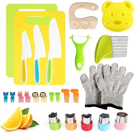 melican Kids Knife Set, 26 Pcs Montessori Kitchen Tools, BPA by melican