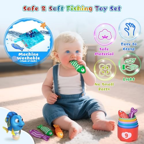 Montessori Baby Fishing Game Toy for Learning Number & Color Sorting - Image 3