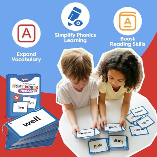 Torlam Sight Words Flash Cards for Kids Kindergarten,Learn to Read Digraphs CVC Blends Long Vowel Sounds Spelling Reading Phonics Games for 4-6 Years, Site Words Classroom Homeschool - Image 4