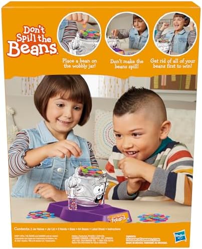 Hasbro Gaming Don't Spill The Beans Game for Kids, Easy and Fun Balancing Game for Children Ages 3 and Up, Easter Gifts for Boys and Girls, Preschool Games for 2 Players, Kids Board Games - Image 2