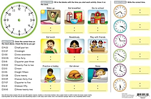 Teacher Created Resources Time Learning Mat (TCR21023) - Image 3