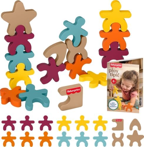 Fisher-Price Wood Montessori Stacking Shapes Learning Activity by Unknown